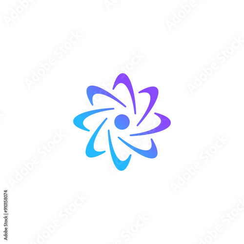 Scientific atom logo design