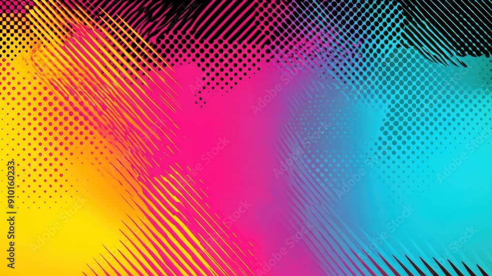 A striking abstract design featuring bold gradients in pink, blue, yellow, and black, showcasing dynamic patterns and energetic color interplay A striking abstract design featuring bold gradients in pink, blue, yellow, and black, showcasing dynamic patterns and energetic color interplay