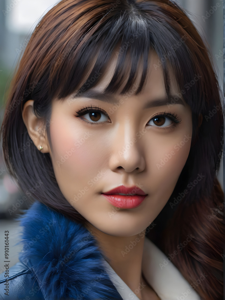 portrait of an East Asian woman portrait of an East Asian woman