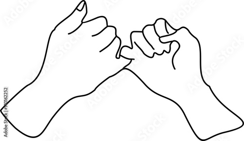 Hand Friendship Outline