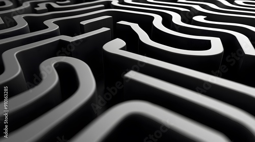 Intricate Maze. Abstract geometric pattern photo