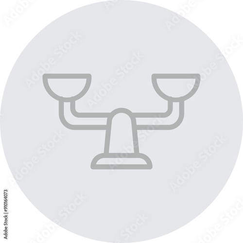 Balance Vector Line Grey Circle Grey