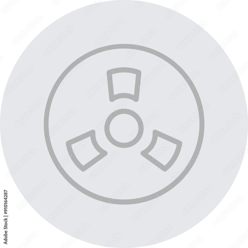 Nuclear Vector Line Grey Circle Grey