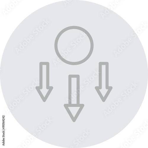 Gravity Vector Line Grey Circle Grey
