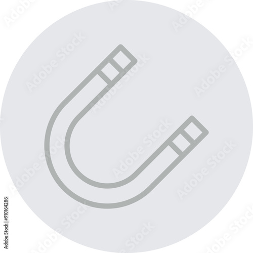Magnetic Vector Line Grey Circle Grey