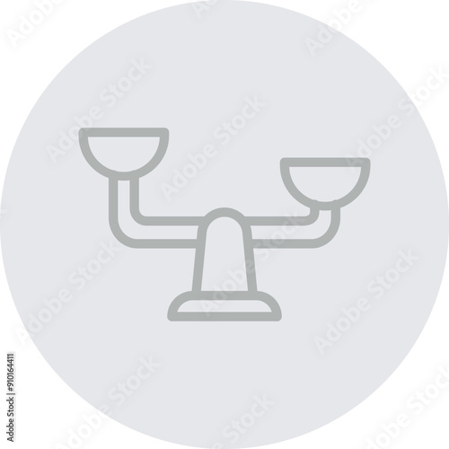 Unbalanced Vector Line Grey Circle Grey