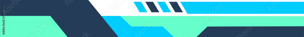 Blue Geometric Footer Header