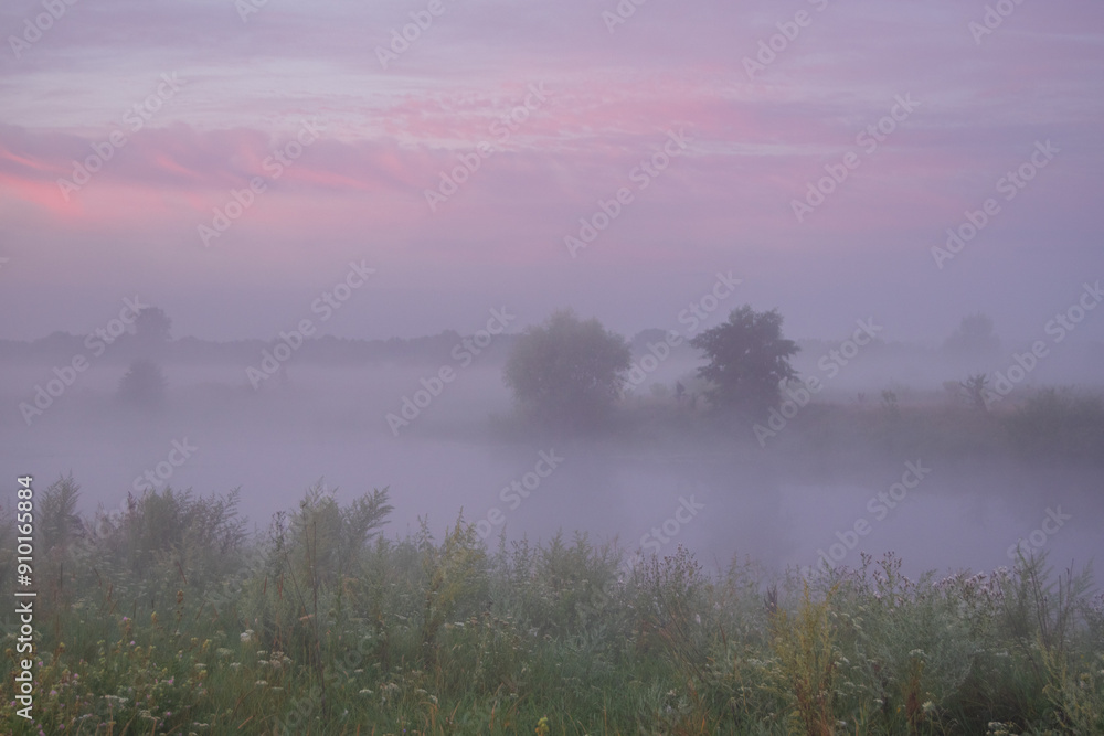 Fototapeta premium morning mist over the river