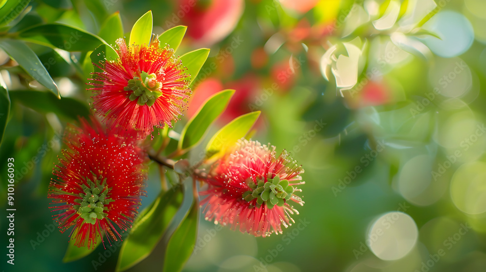 beautiful red flowers in tropical forest beautiful red flowers in tropical forest