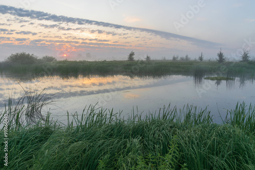 morning mist over the river