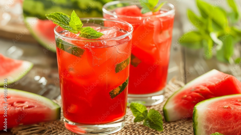 Refreshing Watermelon Mint Drink Refreshing Watermelon Mint Drink