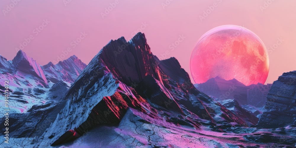 The Rupes Black Rock Surreal Cosmic Contrast with Depth and