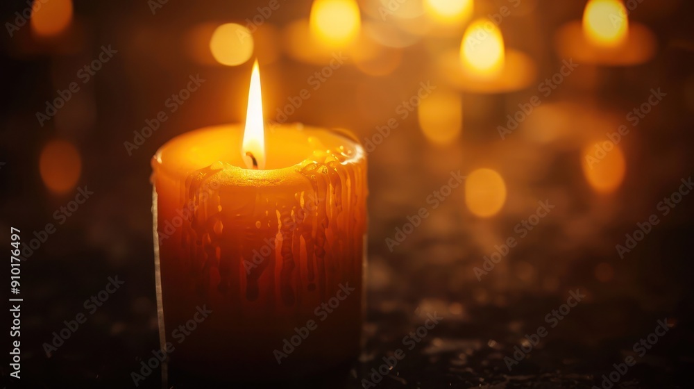 Icon of a candle symbolizing faith and hope. Icon of a candle symbolizing faith and hope.