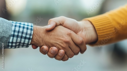 Handshake Agreement Between Two Business Partners..