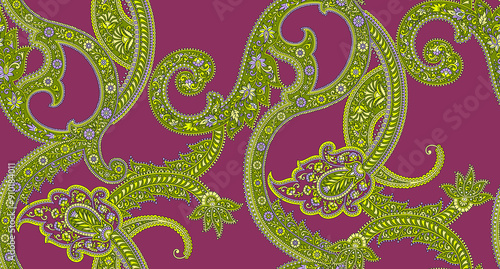Seamless traditional paisley ethnic print