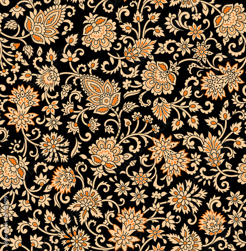 Seamless ethnic floral Design print