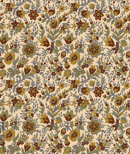 Seamless ethnic floral Design print
