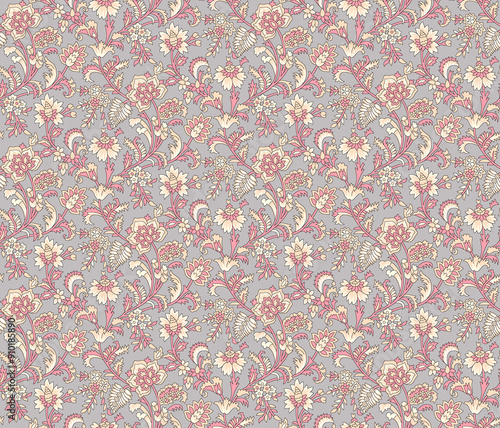 Seamless ethnic floral Design print