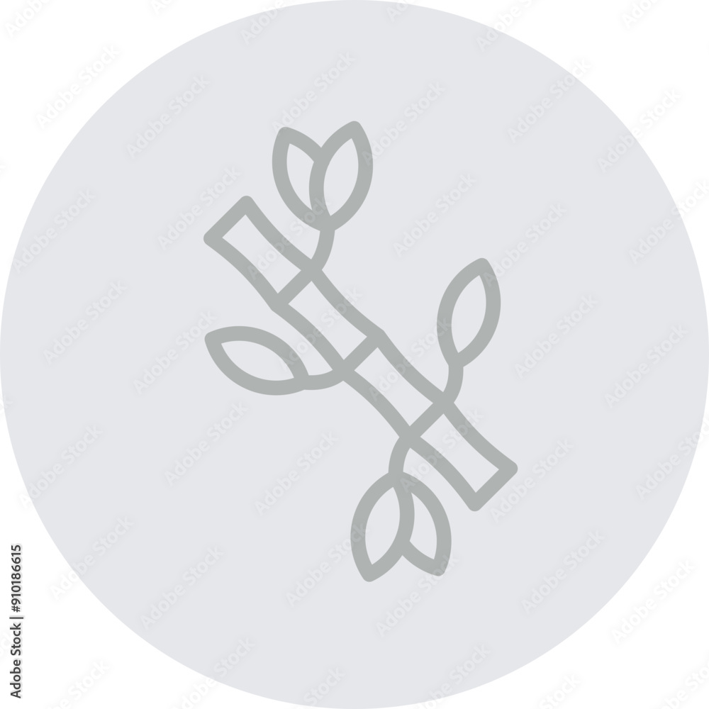 Bamboo Vector Line Grey Circle Grey Bamboo Vector Line Grey Circle Grey
