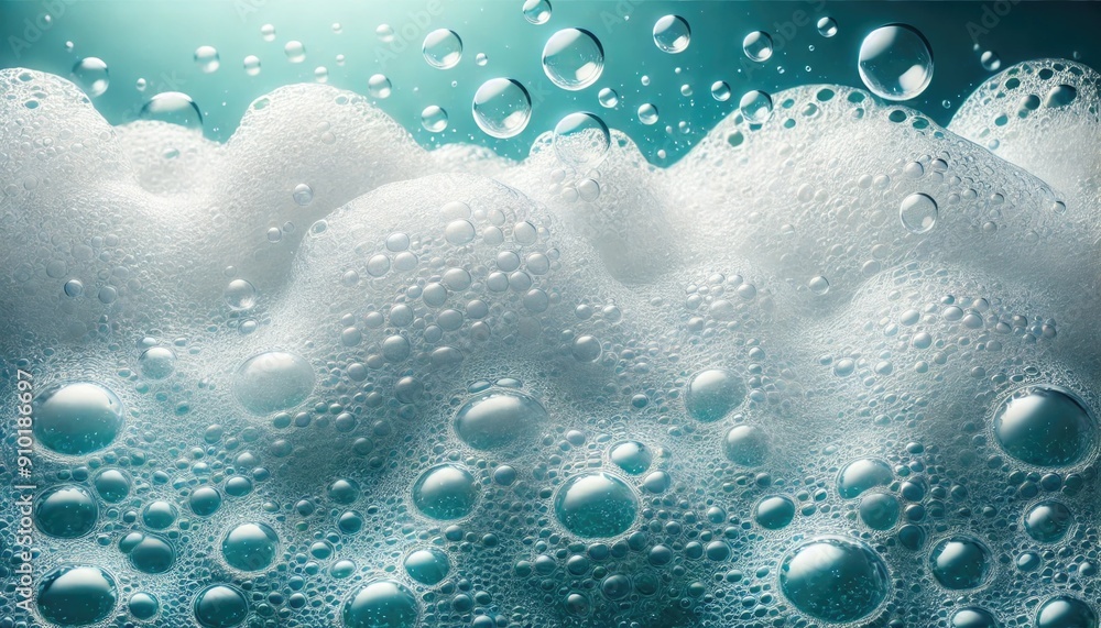 Foamy water background. The image showcases a surface with thick white foam and bubbles floating atop deep blue water. Foamy water background. The image showcases a surface with thick white foam and bubbles floating atop deep blue water.