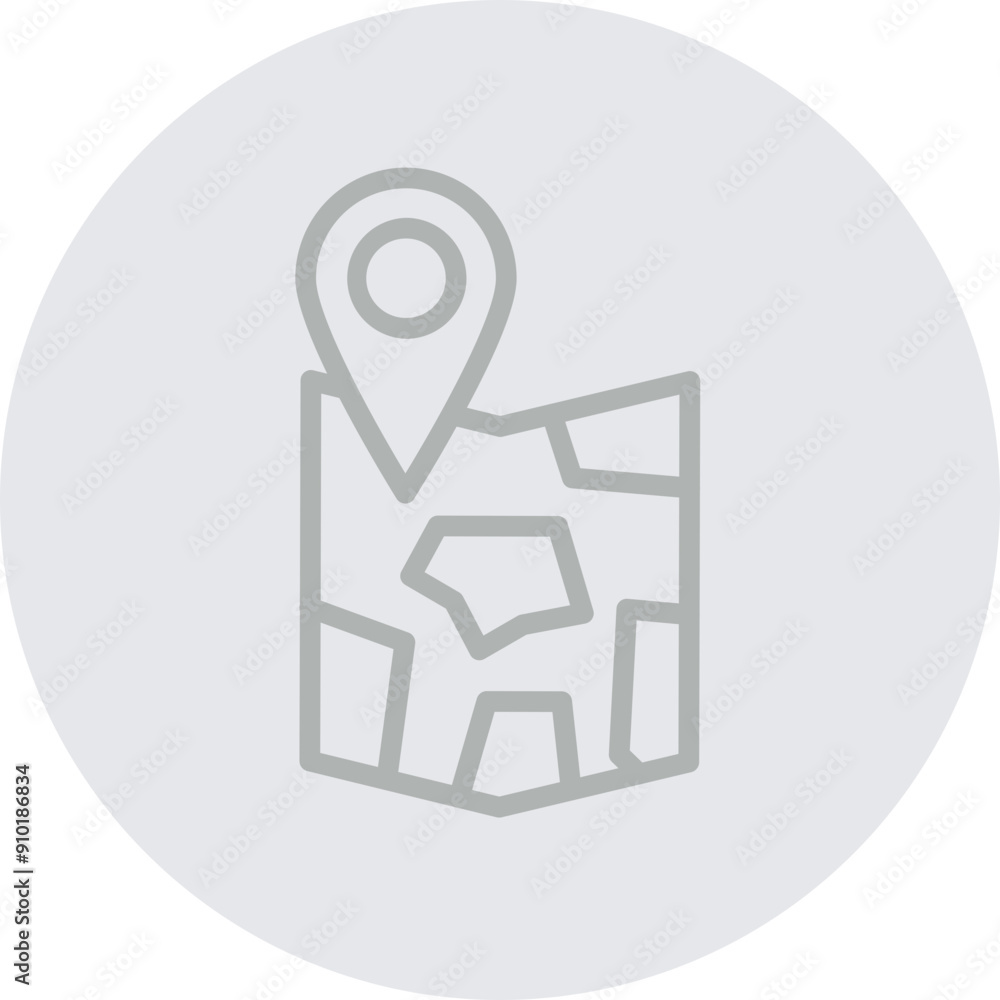 Map Vector Line Grey Circle Grey Map Vector Line Grey Circle Grey