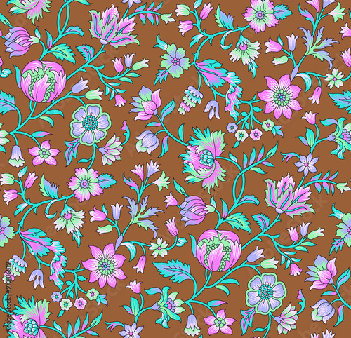 Seamless ethnic floral Design print