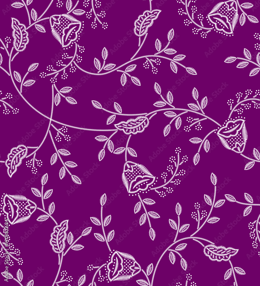 Fototapeta premium seamless embroidery summer ethnic print