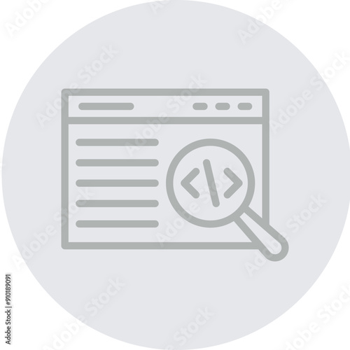 Research Vector Line Grey Circle Grey