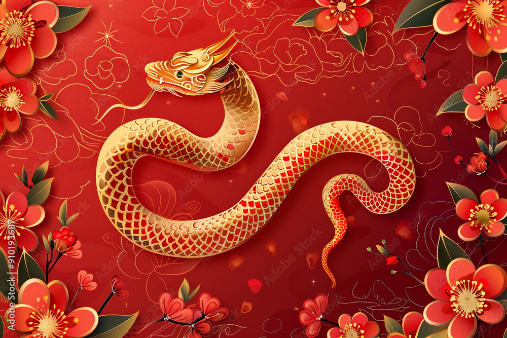 Obraz premium Beautiful greeting card with holiday composition for happy and joy celebrate New Year