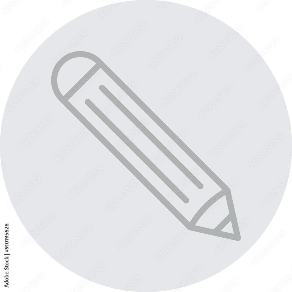 Pencil Vector Line Grey Circle Grey Pencil Vector Line Grey Circle Grey
