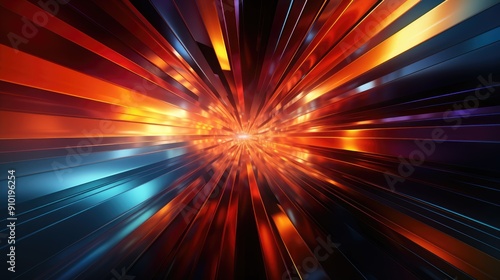 abstract tunnel digital backdrop, symbolizing innovation at the intersection of art and technology., generative ai