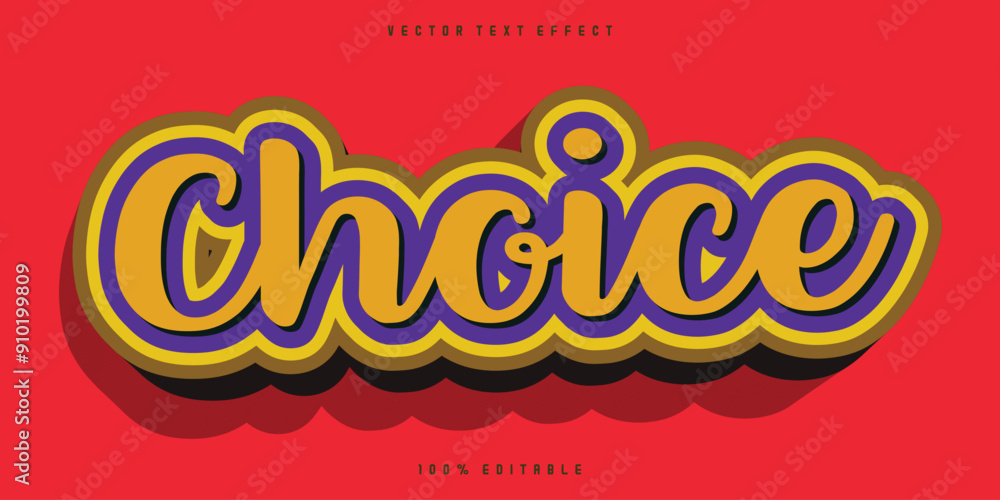 Choice retro editable text effect alphabet font typography typeface Choice retro editable text effect alphabet font typography typeface