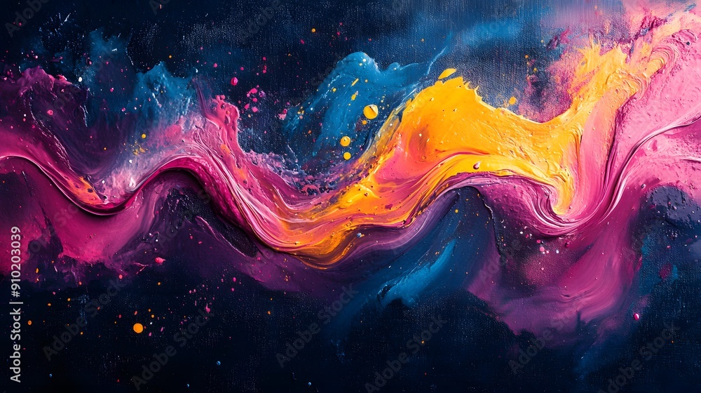 Colorful Abstract Splash. Vibrant and dynamic paint stroke concept Colorful Abstract Splash. Vibrant and dynamic paint stroke concept