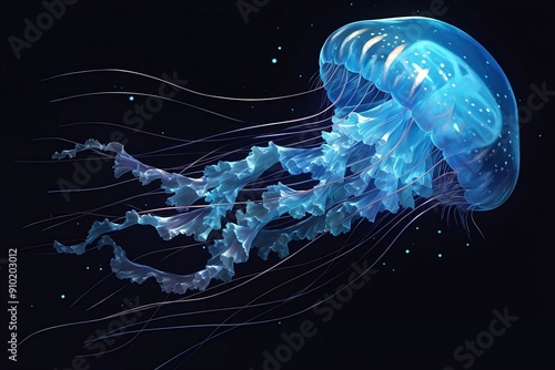 jellyfish in the deep water