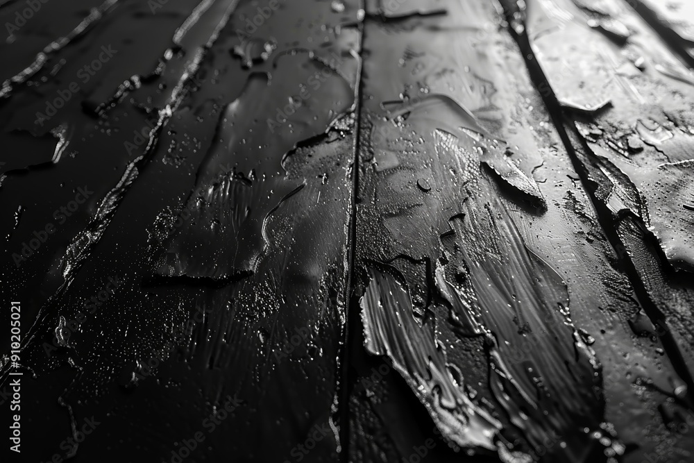 Fototapeta premium Water-stained wooden floor