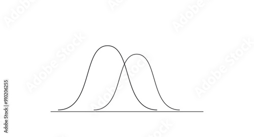 Bell curve graph. Gaussian or normal distribution graph. Probability theory mathematical function. Infographic, Giving, Parabola, Bell