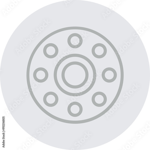 Bobbin Vector Line Grey Circle Grey