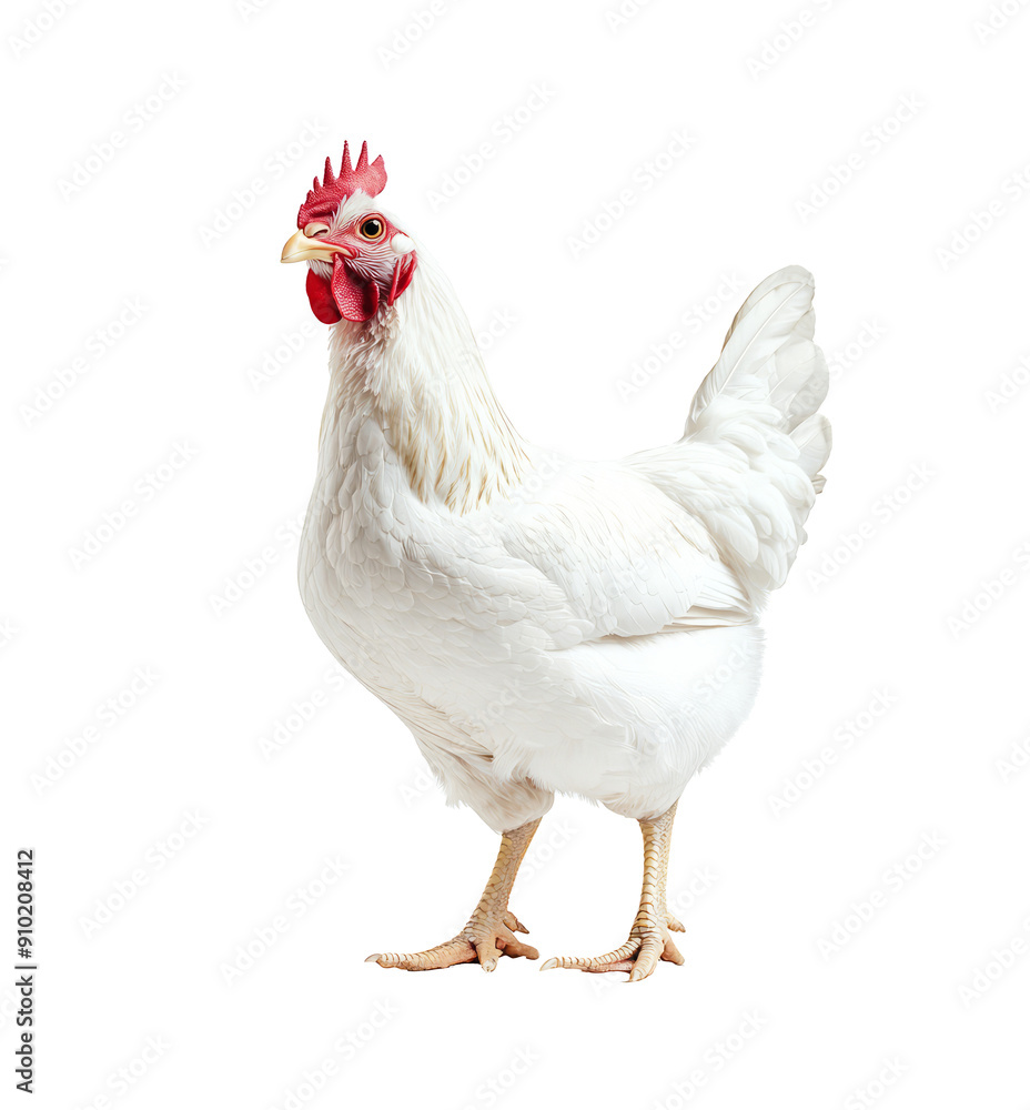 Fototapeta premium White chicken isolated on transparent background