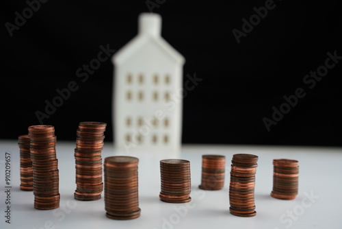 Horizontal photo of Savings concept for home purchase