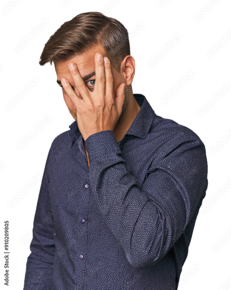 Young Caucasian man in studio Young Caucasian man in studio