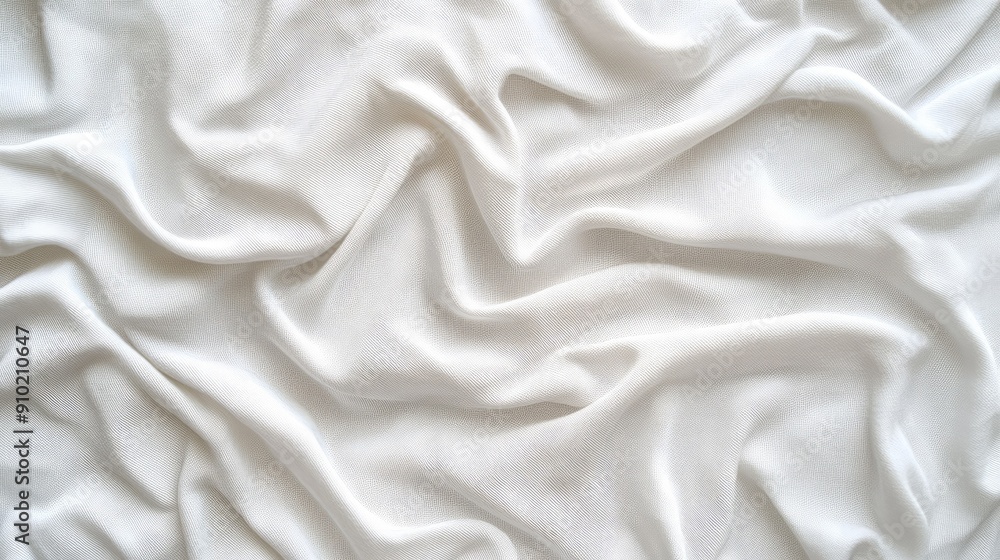 High-resolution image of white jersey fabric texture, perfect for design and fashion-related visuals High-resolution image of white jersey fabric texture, perfect for design and fashion-related visuals