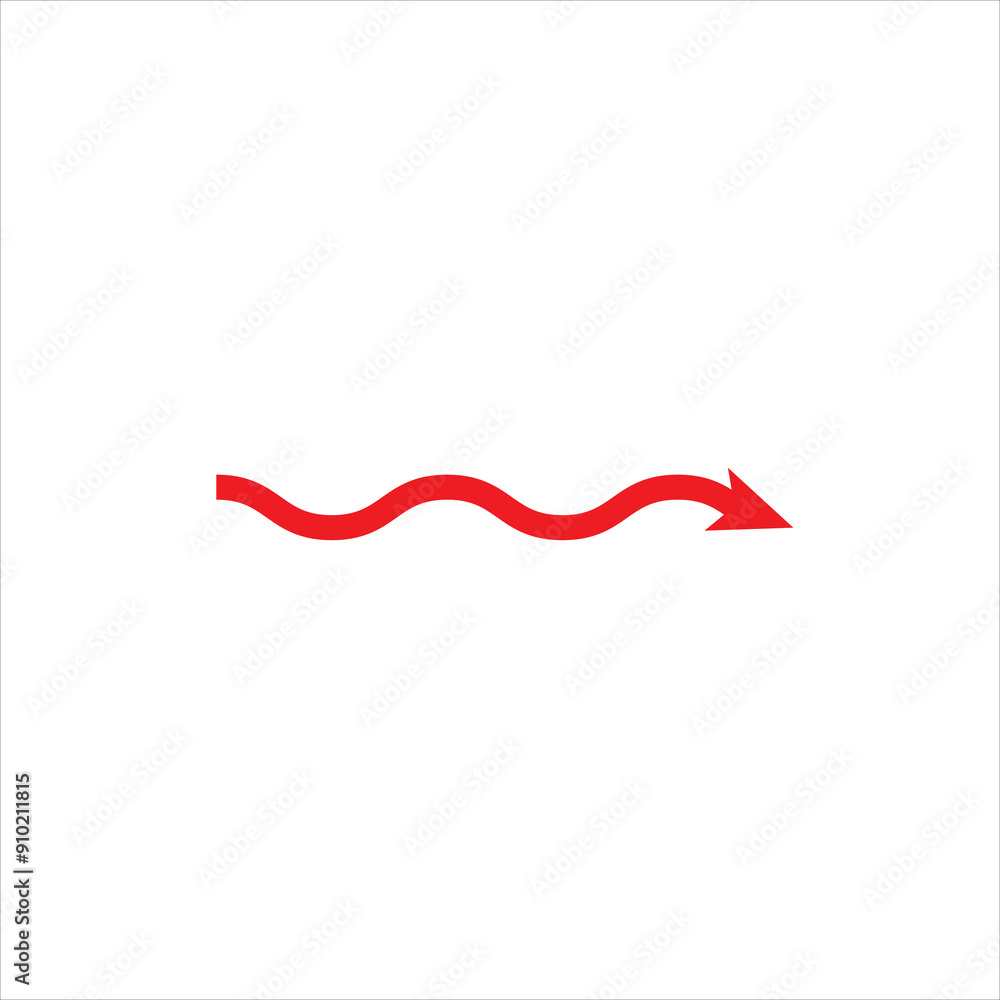 Thin long wavy twisty arrow. Winding curved arrow. Vector illustration. EPS 10/Ai Thin long wavy twisty arrow. Winding curved arrow. Vector illustration. EPS 10/Ai