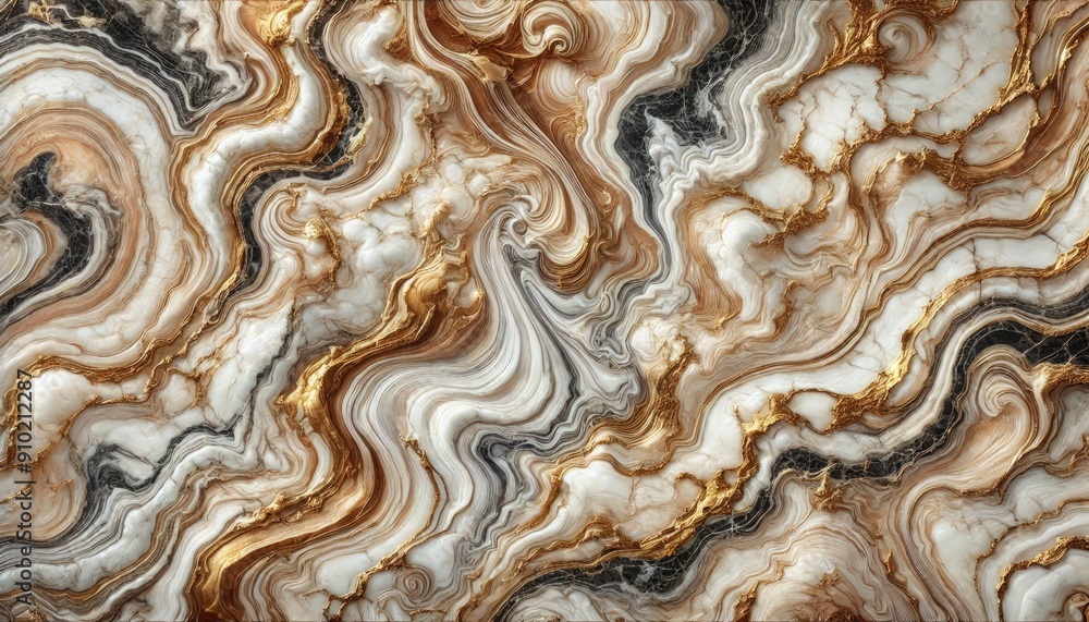 Rich marble background. The image showcases a luxurious marble surface with intricate veining in shades of white, grey and gold. Rich marble background. The image showcases a luxurious marble surface with intricate veining in shades of white, grey and gold.