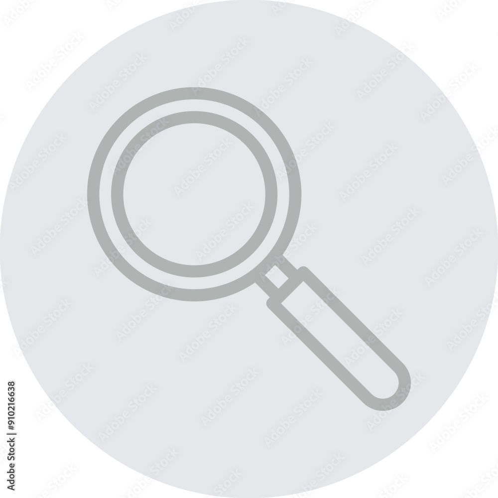 Magnifying glass Vector Line Grey Circle Grey Magnifying glass Vector Line Grey Circle Grey