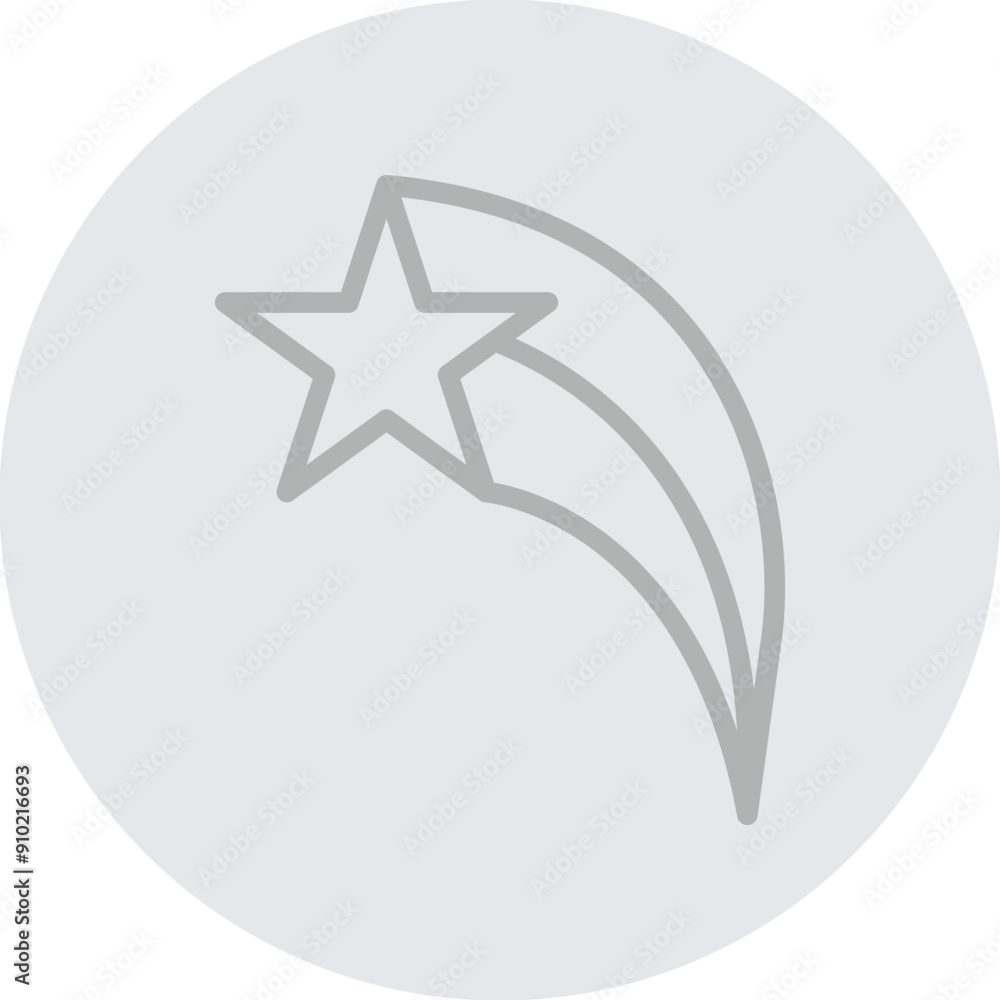 Shooting star Vector Line Grey Circle Grey Shooting star Vector Line Grey Circle Grey