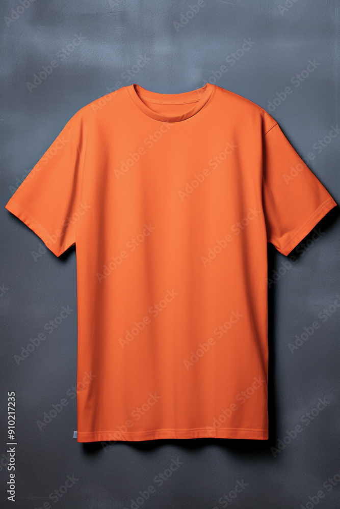 Orange Shirt Mockup on Dark Concrete Wall Background: Blank Vibrant Orange T-Shirt Mockup Unisex for Branding, Fashion Design, and Product Display Orange Shirt Mockup on Dark Concrete Wall Background: Blank Vibrant Orange T-Shirt Mockup Unisex for Branding, Fashion Design, and Product Display
