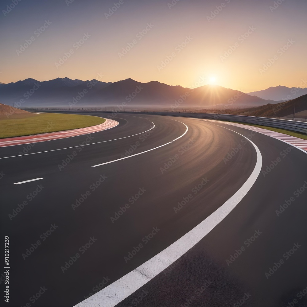 Naklejka premium Race track, depicting the fast route to success