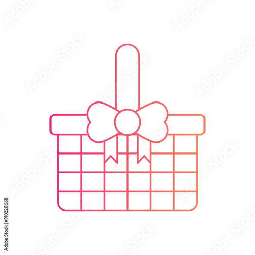 Gift basket vector icon