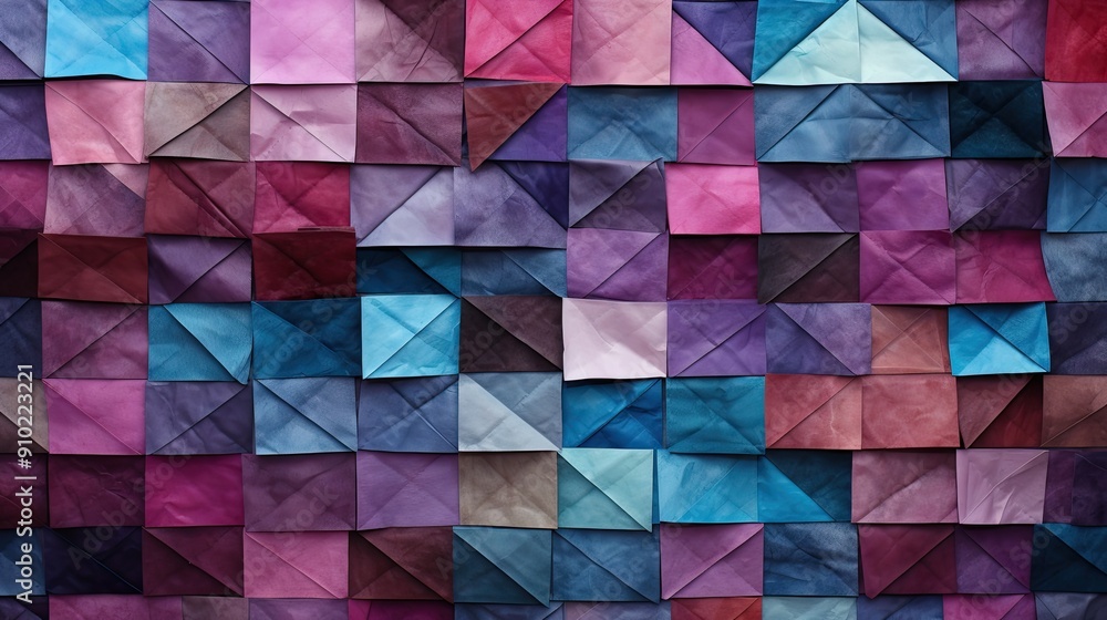 Fototapeta premium Abstract watercolour pattern with geometric colors for textile and surface design Urban themed repeating texture with modern wallpaper and