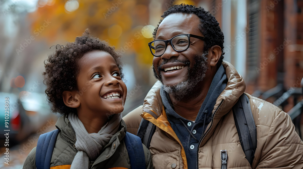 Smiling Father and Son Photo Smiling Father and Son Photo